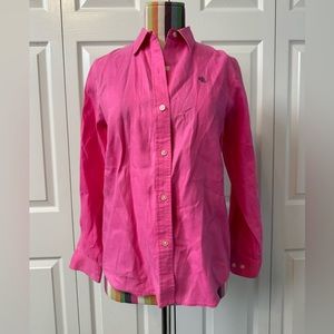Ralph Lauren pink linen button down blouse